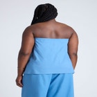 Linen Blend Column Tube Top image number null