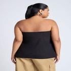 Linen Blend Column Tube Top image number null