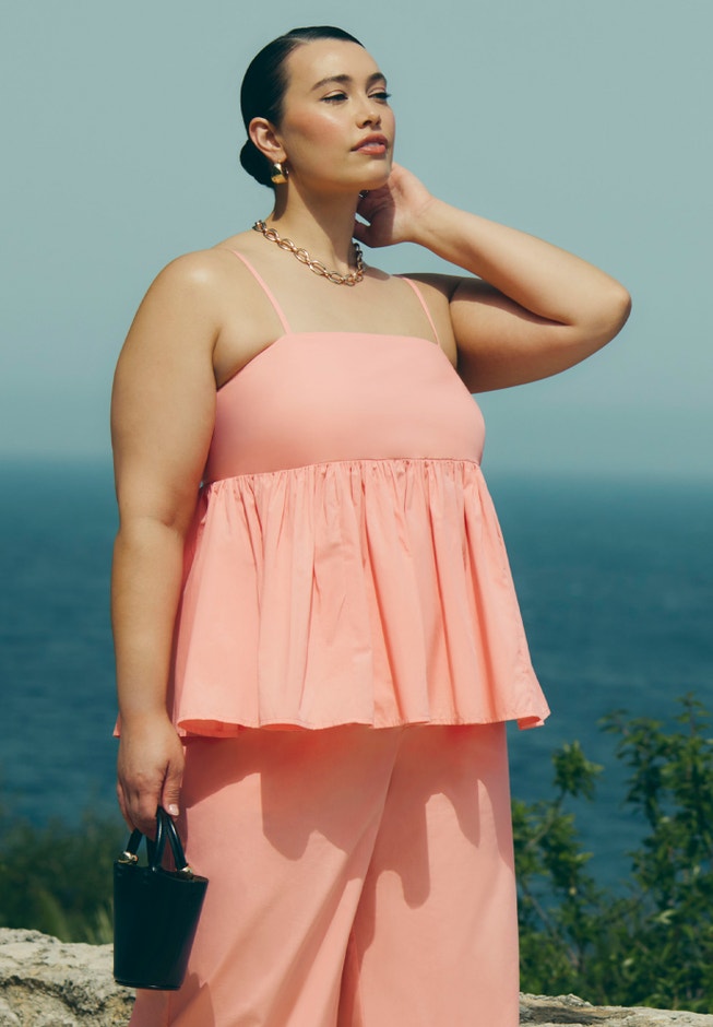 Peplum Cami Top image number null