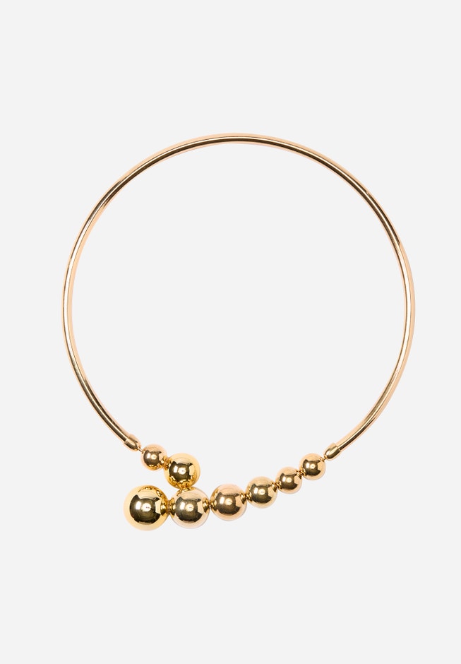 Choker With Variegated Beads At End image number null