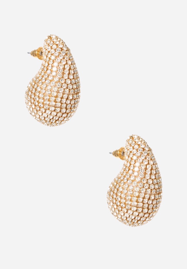 Large Bedazzled Teardrop Earring image number null