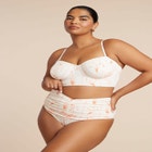 Ruched Highwaist Bikini Bottom image number null