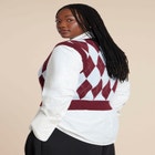 Intarsia Sweater Vest image number null