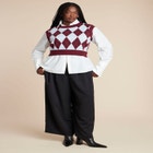 Intarsia Sweater Vest image number null