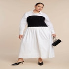 Sweater Twofer Shirt Dress image number null