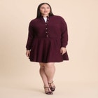 Gold Button Cropped Cardigan image number null