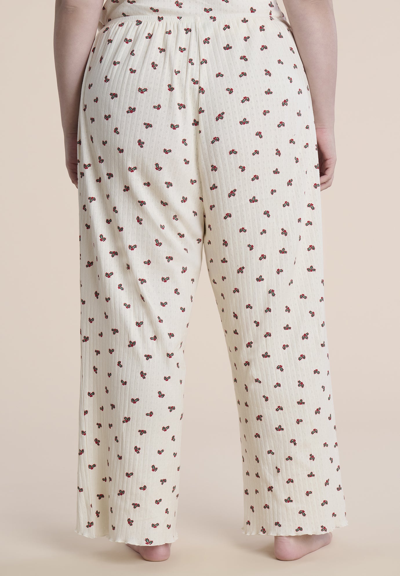 Printed Pointelle Pajama Set image number 4