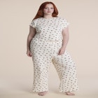 Printed Pointelle Pajama Set image number 0