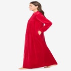 Smocked Velour Long Robe image number null