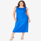 Plus Size Long Sleeve Pleated Jacket Dress Set – Elegant 2-Piece Sheath Suit image number null