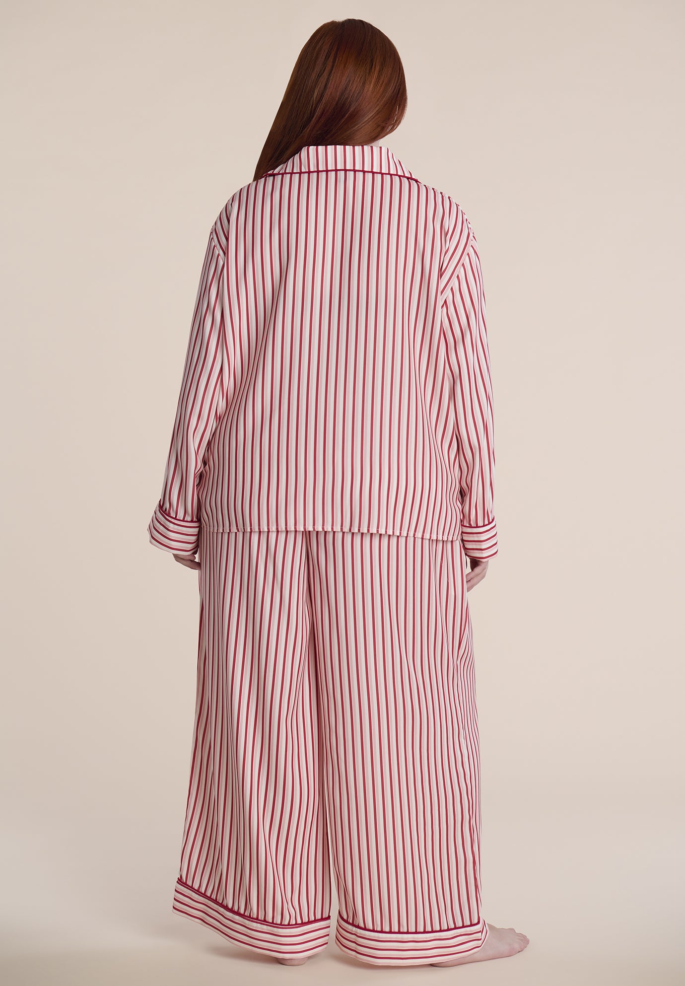 Striped Satin Pajama Set image number 2