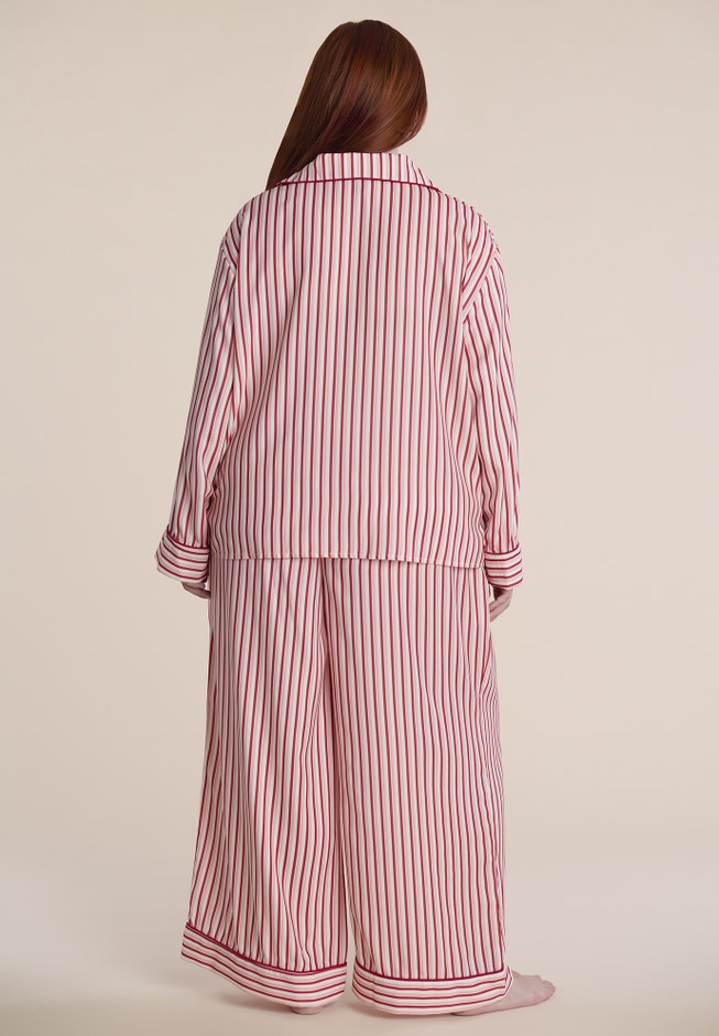 Striped Satin Pajama Set image number 2