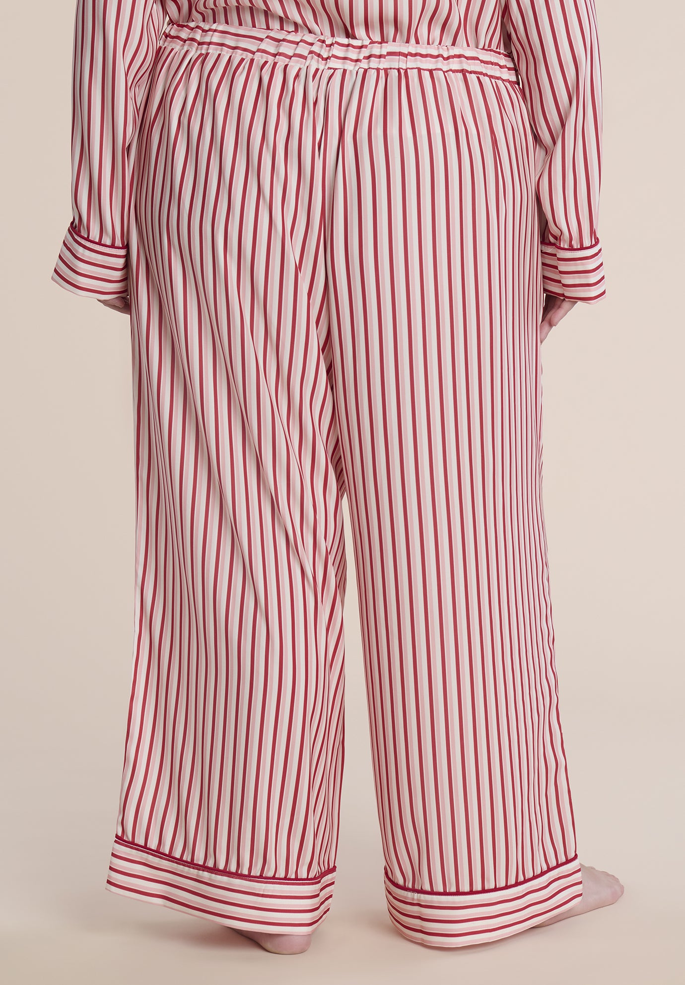 Striped Satin Pajama Set image number 4