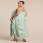 Textured Ruffle Cami Dress image number null