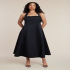 Buckle Neckline Maxi Dress image number null