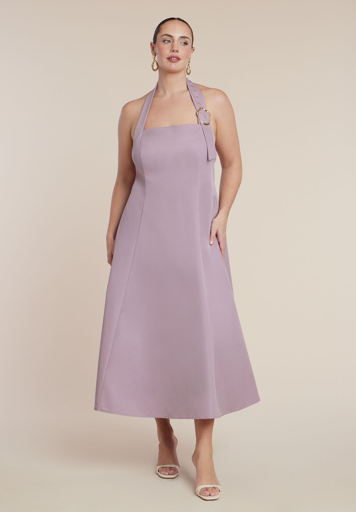 Buckle Neckline Maxi Dress image number 0