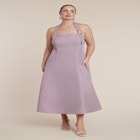 Buckle Neckline Maxi Dress image number null