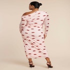 Asym Neck Printed Mesh Dress image number null