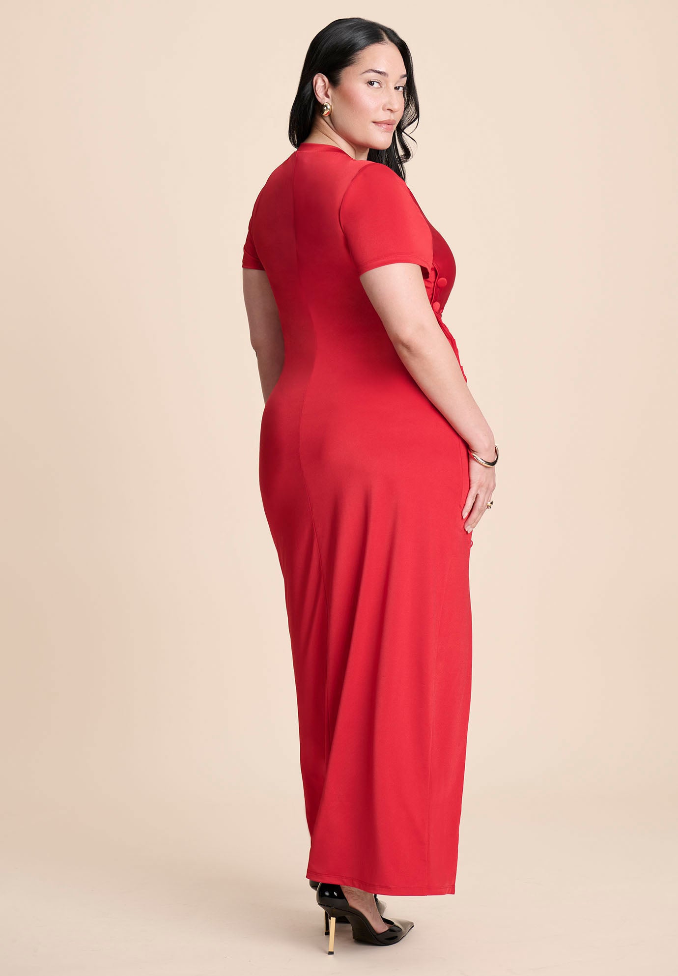 Slinky Dress W Buttons image number 5