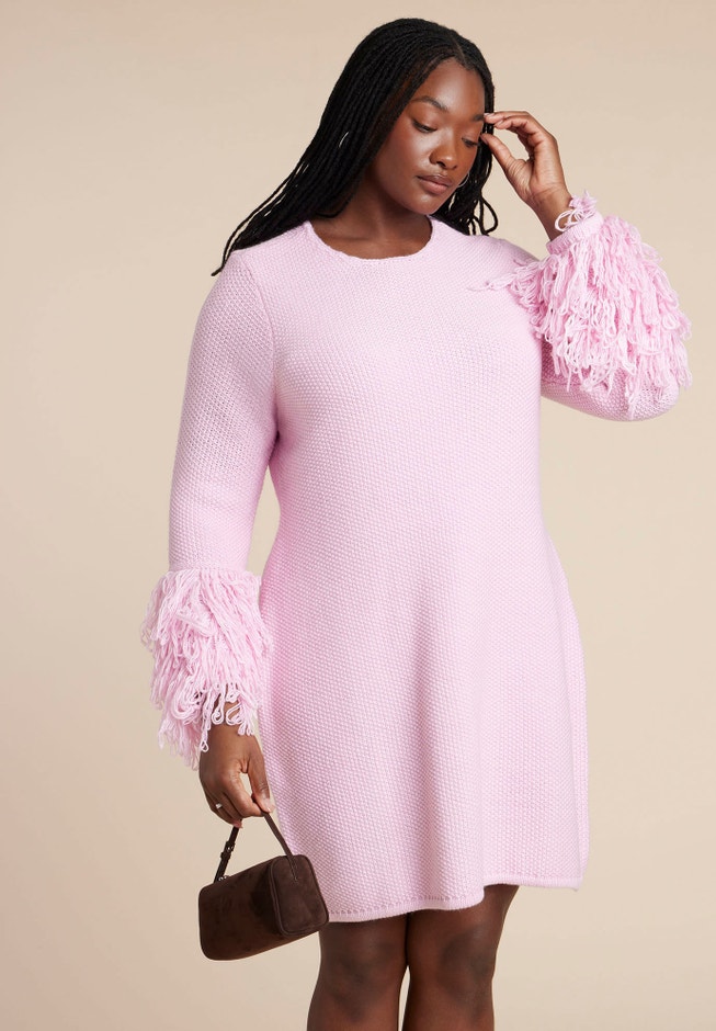 Textured Sleeve Mini Dress image number 2