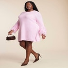 Textured Sleeve Mini Dress image number null