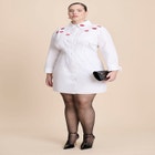 Embroidered Mini Shirt Dress image number null