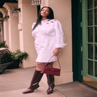 Embroidered Mini Shirt Dress image number null