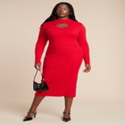 Heart Cutout Midi Dress image number null