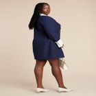 Twofer Pinstripe Blazer Dress image number null