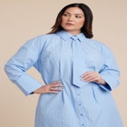 Maxi Shirt Dress With Tie image number null