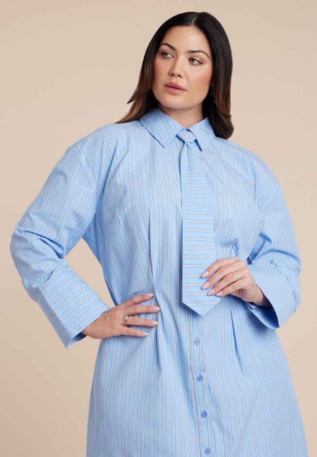 Maxi Shirt Dress With Tie Maxi Shirt Dress With Tie