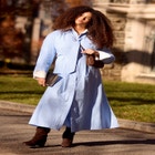 Maxi Shirt Dress With Tie image number null