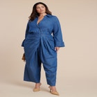 Chambray Pleated Jumpsuit image number null
