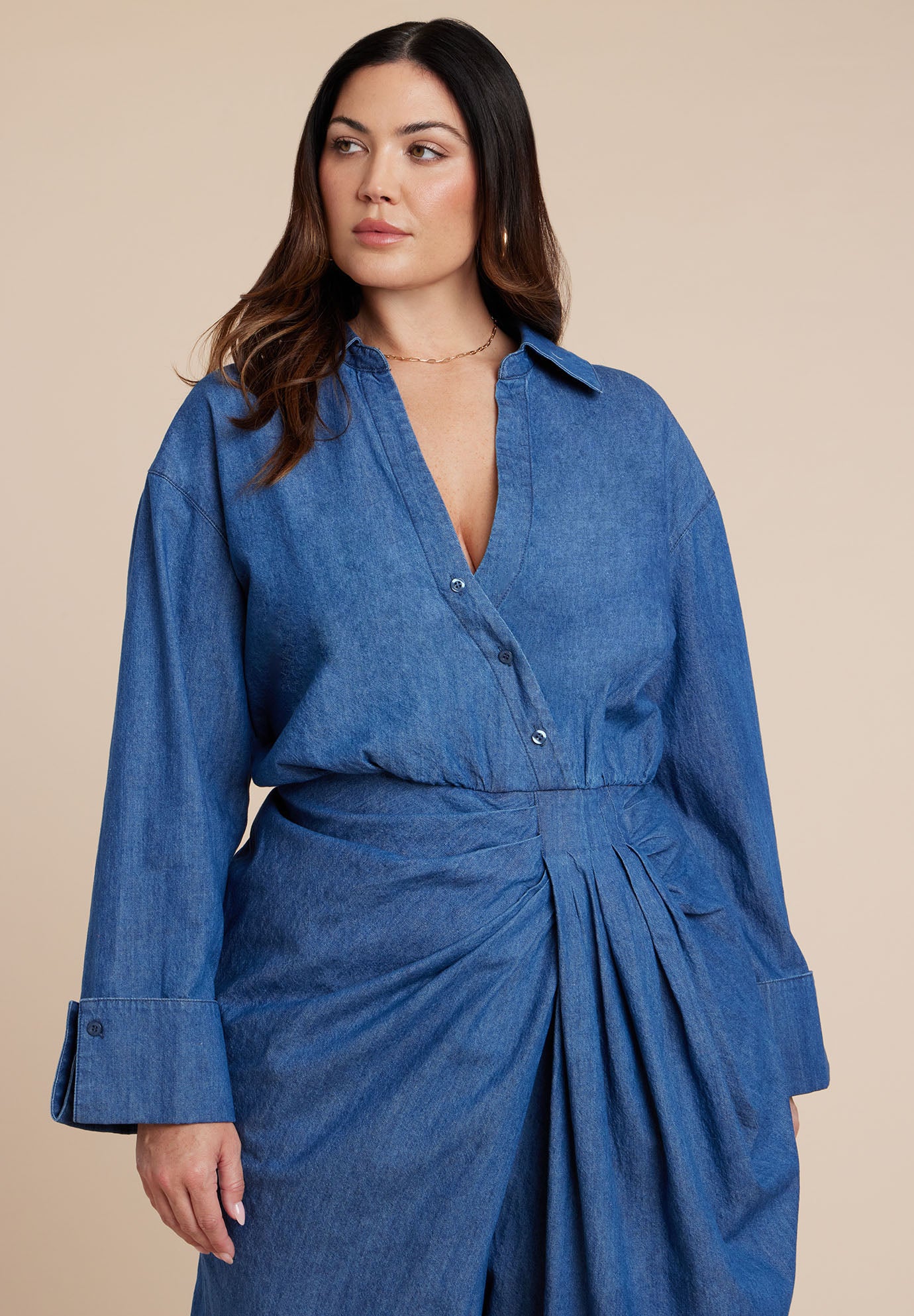 Chambray Pleated Jumpsuit image number 4