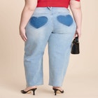 Heart Pocket Naomi Straight Leg Jean image number null