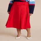 Pleated Belted Midi Skirt image number null