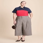 Plaid Culotte Trouser image number null