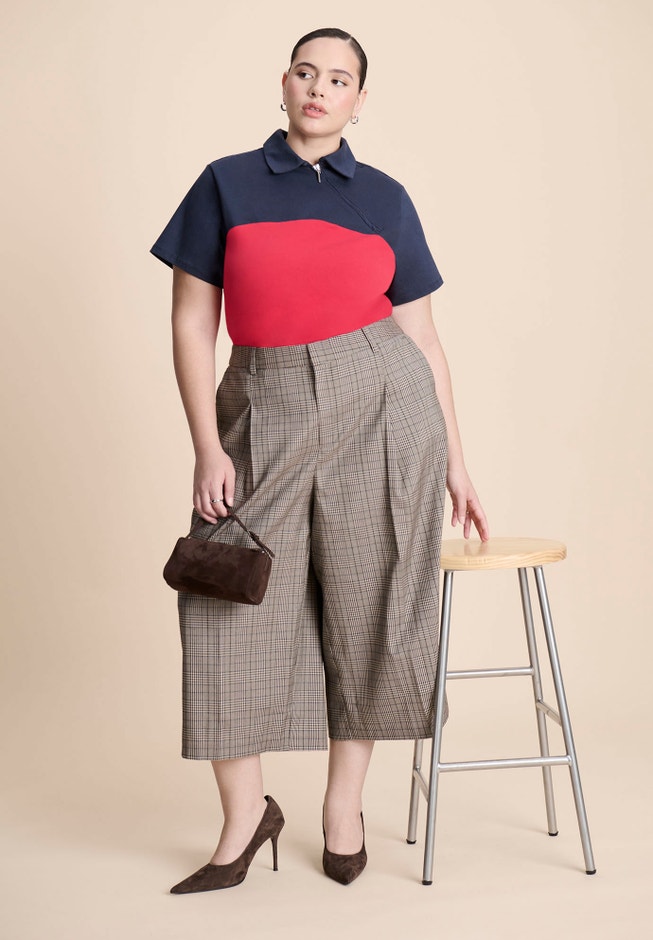 Plaid Culotte Trouser image number 5