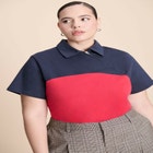 Asym Zipper Neck Polo Shirt image number null