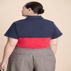 Asym Zipper Neck Polo Shirt image number null