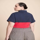 Asym Zipper Neck Polo Shirt image number null