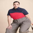 Asym Zipper Neck Polo Shirt image number null