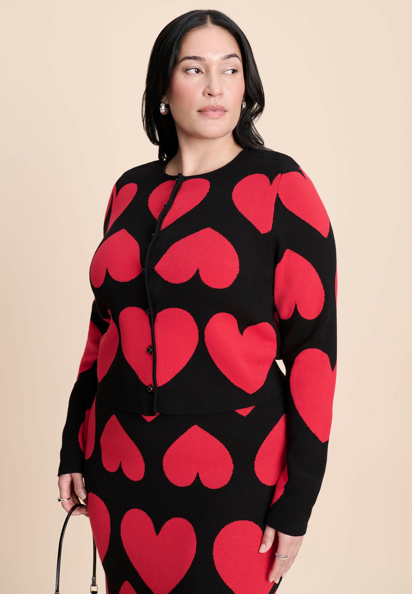 Heart Cropped Cardigan image number 1
