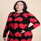 Heart Cropped Cardigan image number null