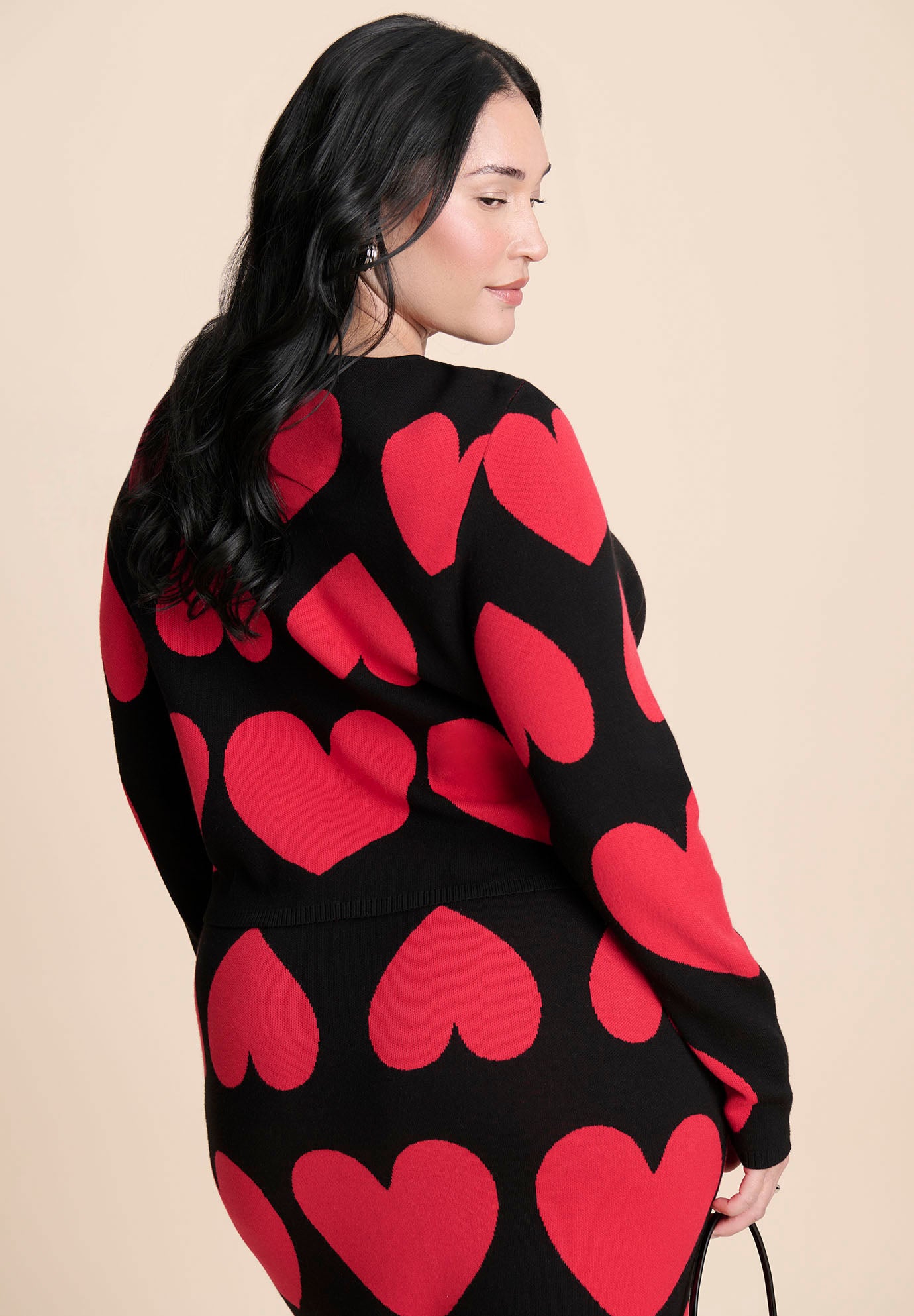 Heart Cropped Cardigan image number 4