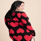 Heart Cropped Cardigan image number null