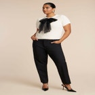 Sweater With Sheer Bow image number null