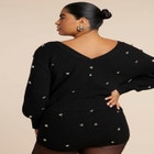 Heart Embellished Sweater image number null