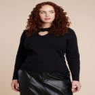 Heart Cut Out Sweater image number null