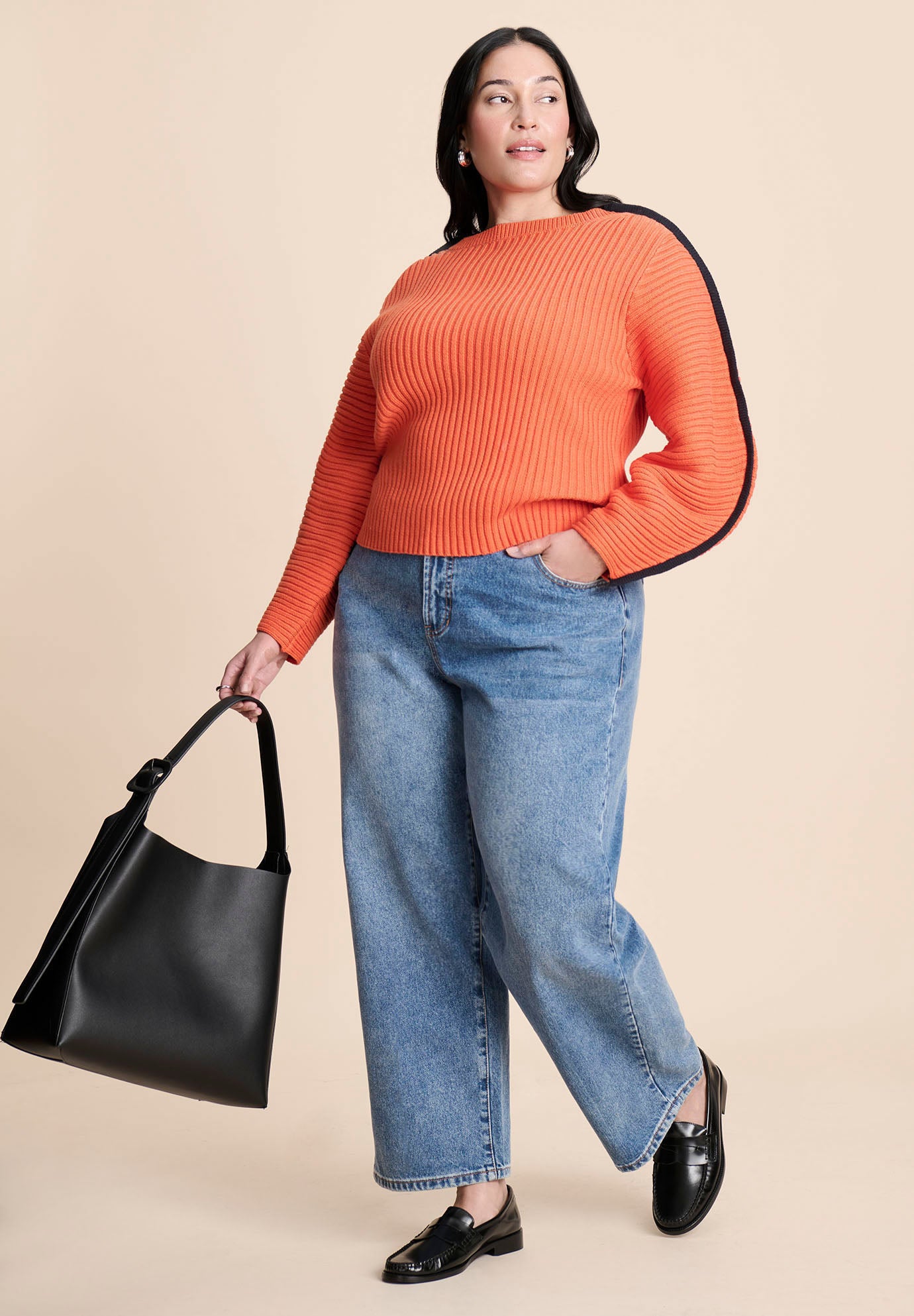 Rounded Sleeve Sweater image number 3